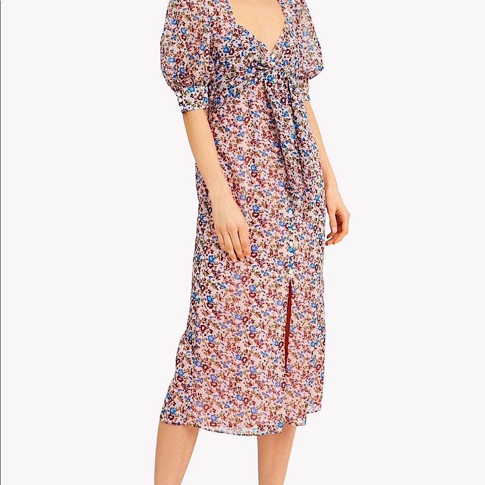 REVOLVE Sophie Midi Dress in Peach Oasis by The East Order - Size M